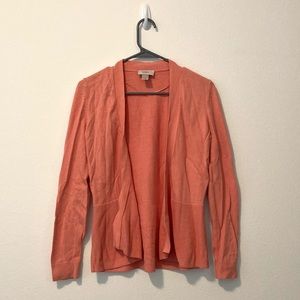 LOFT Salmon Cardigan Sweater Size Medium
